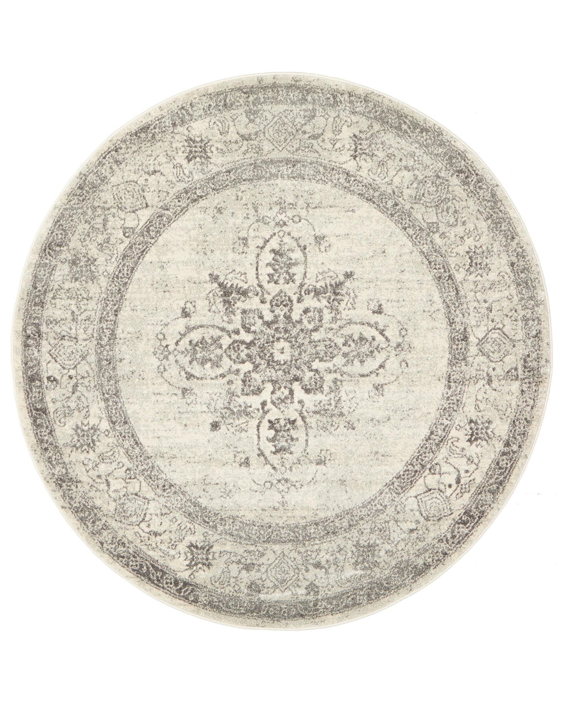 Century 977 Silver Round Rug Rug Culture