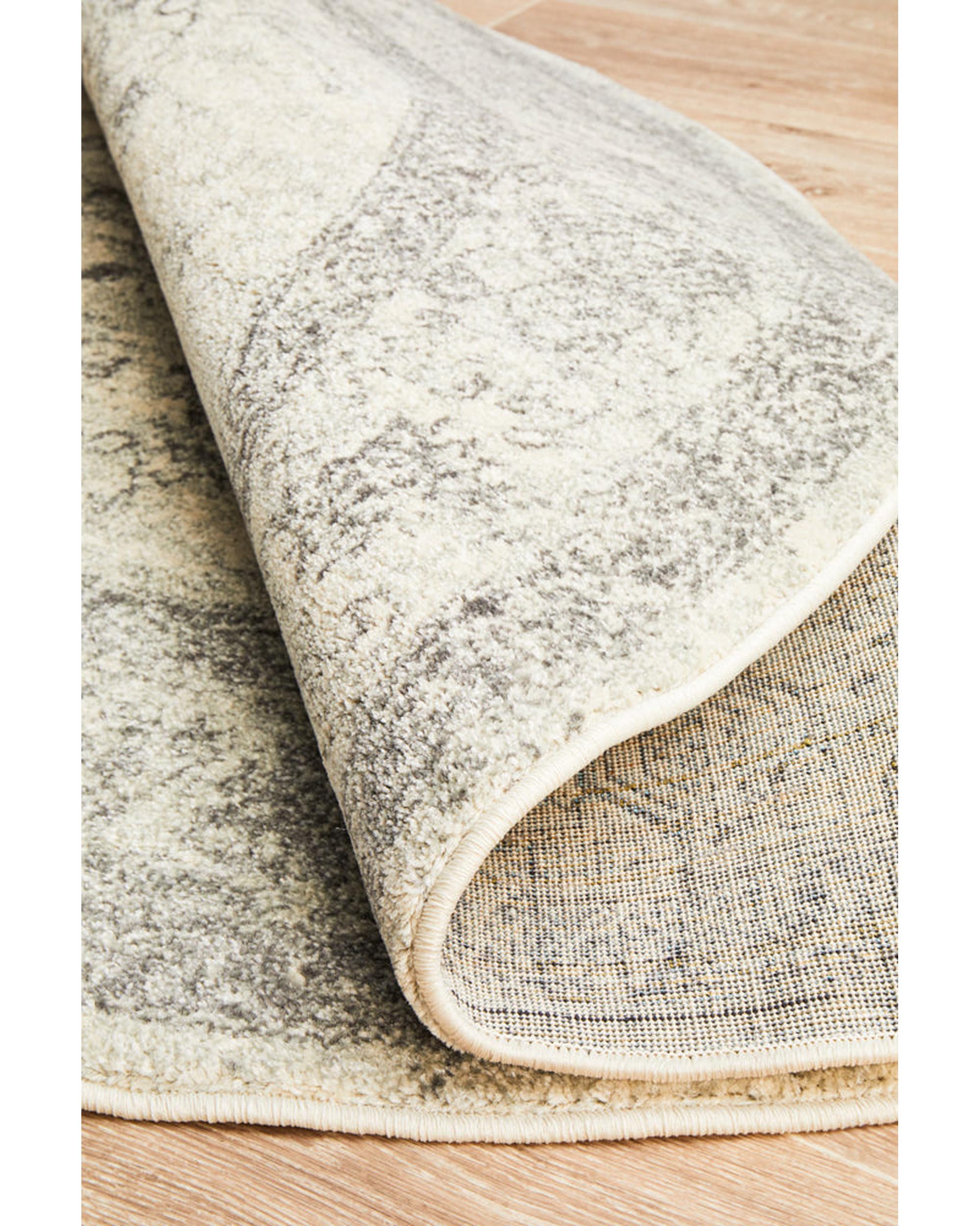 Century 977 Silver Round Rug Rug Culture