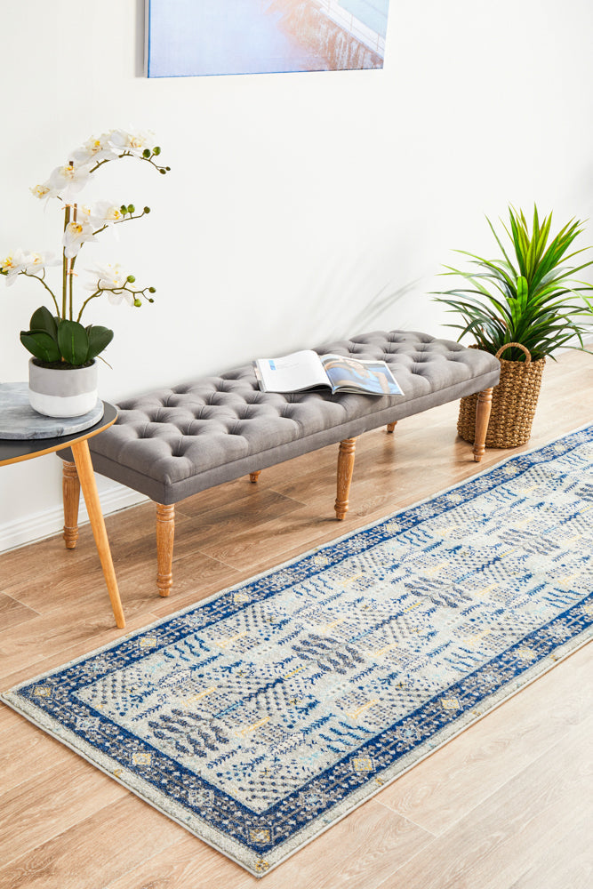 Century 988 Blue Runner Rug Rug Culture