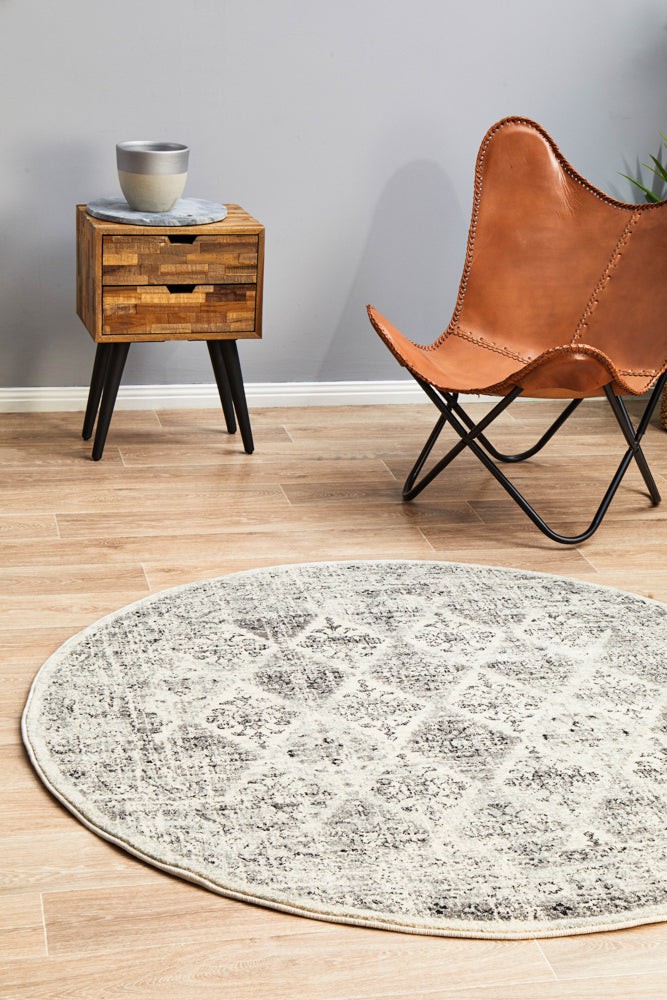 Century 999 Grey Round Rug Rug Culture