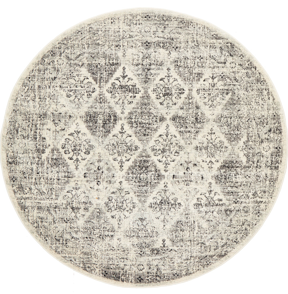 Century 999 Grey Round Rug Rug Culture