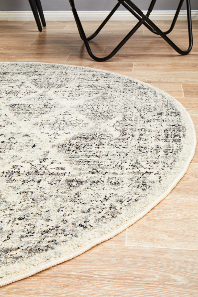 Century 999 Grey Round Rug Rug Culture