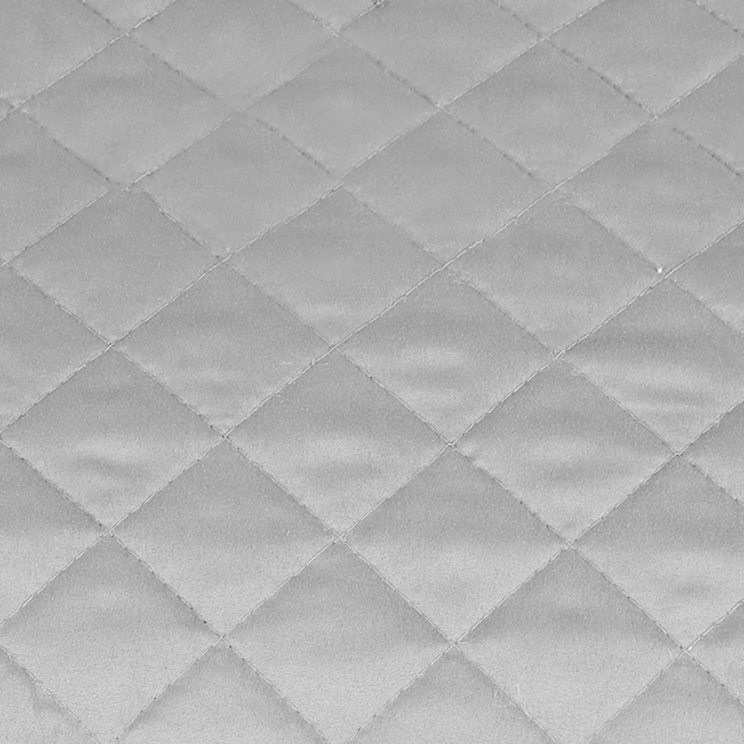 Bedspread Coverlet Set Quilted Comforter Soft Pillowcases King Grey Dreamz