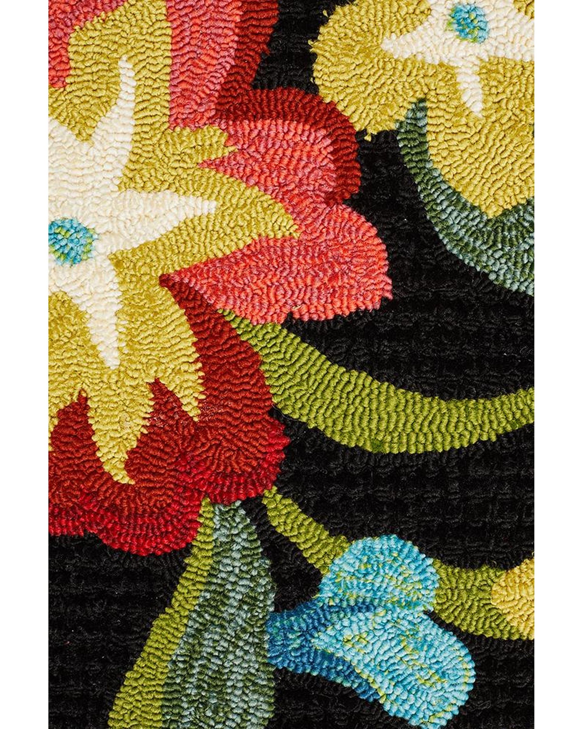 Copacabana Kelsey Bouquet Black Indoor Outdoor Rug Rug Culture