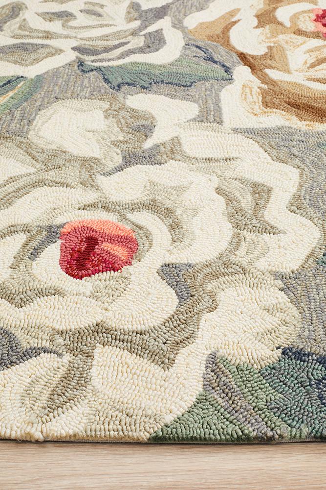 Copacabana Gorgeous Peony Grey Indoor Outdoor Rug Rug Culture