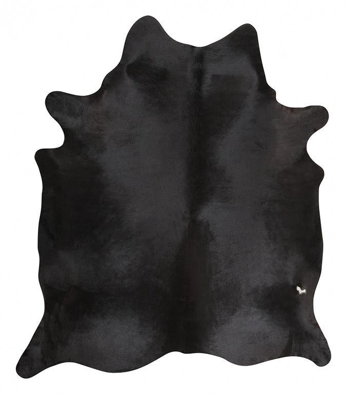 Exquisite Natural Cow Hide Black Rug Culture
