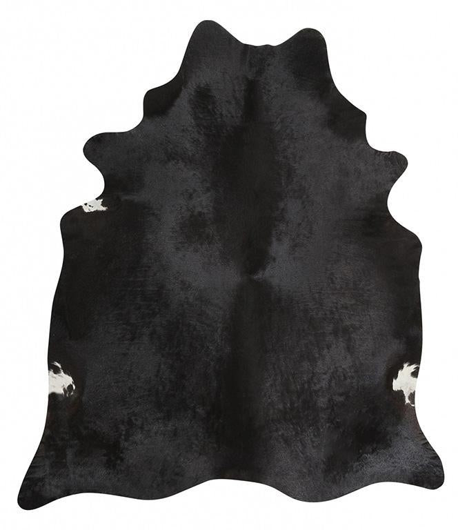 Exquisite Natural Cow Hide Black Rug Culture