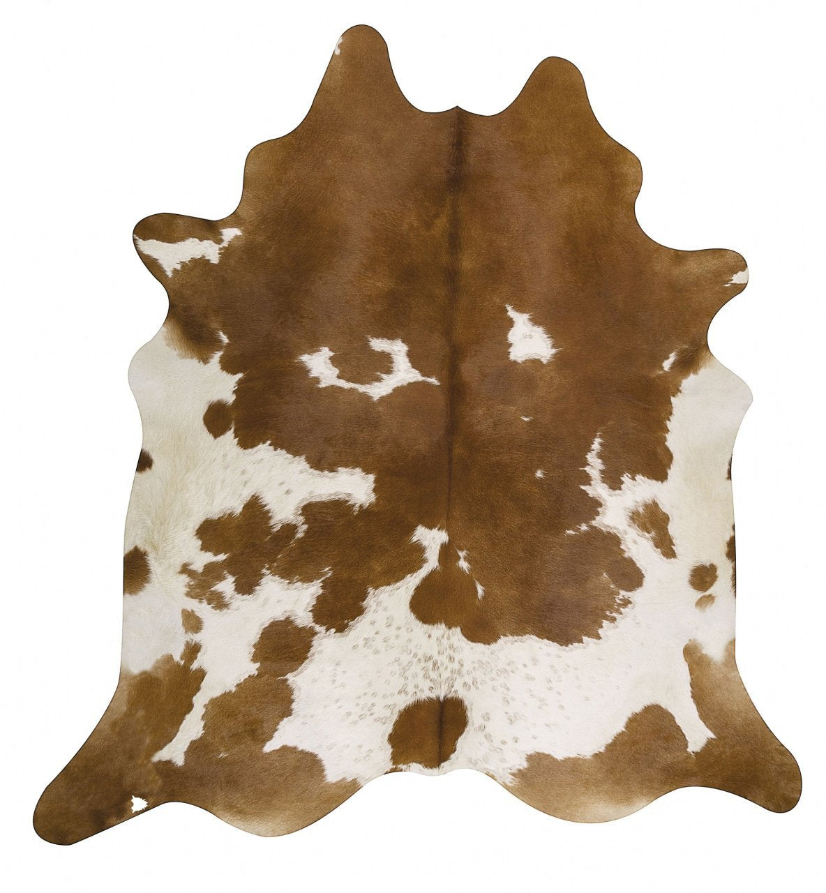 Exquisite Natural Cow Hide Brown White Rug Culture