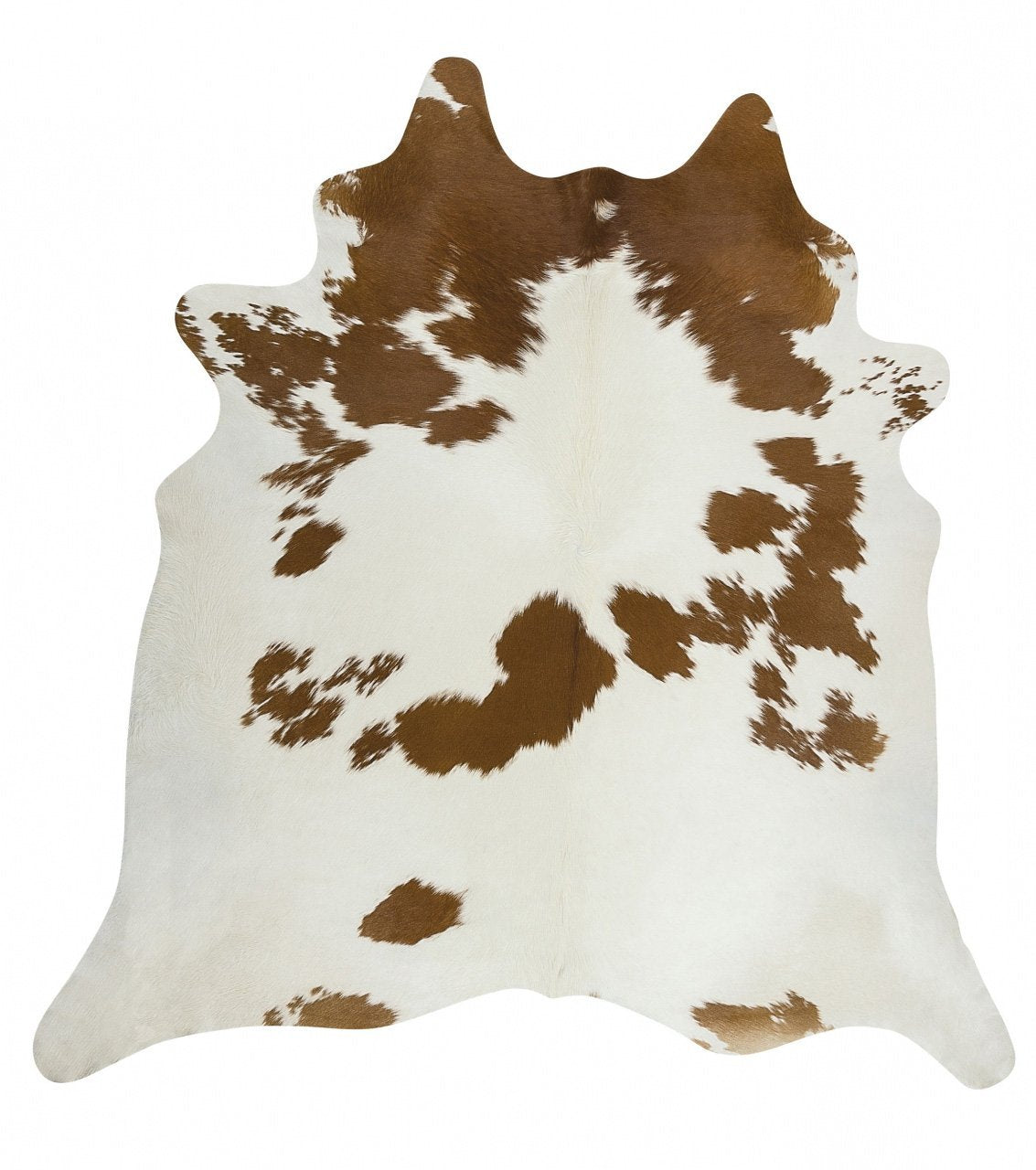 Exquisite Natural Cow Hide Brown White Rug Culture