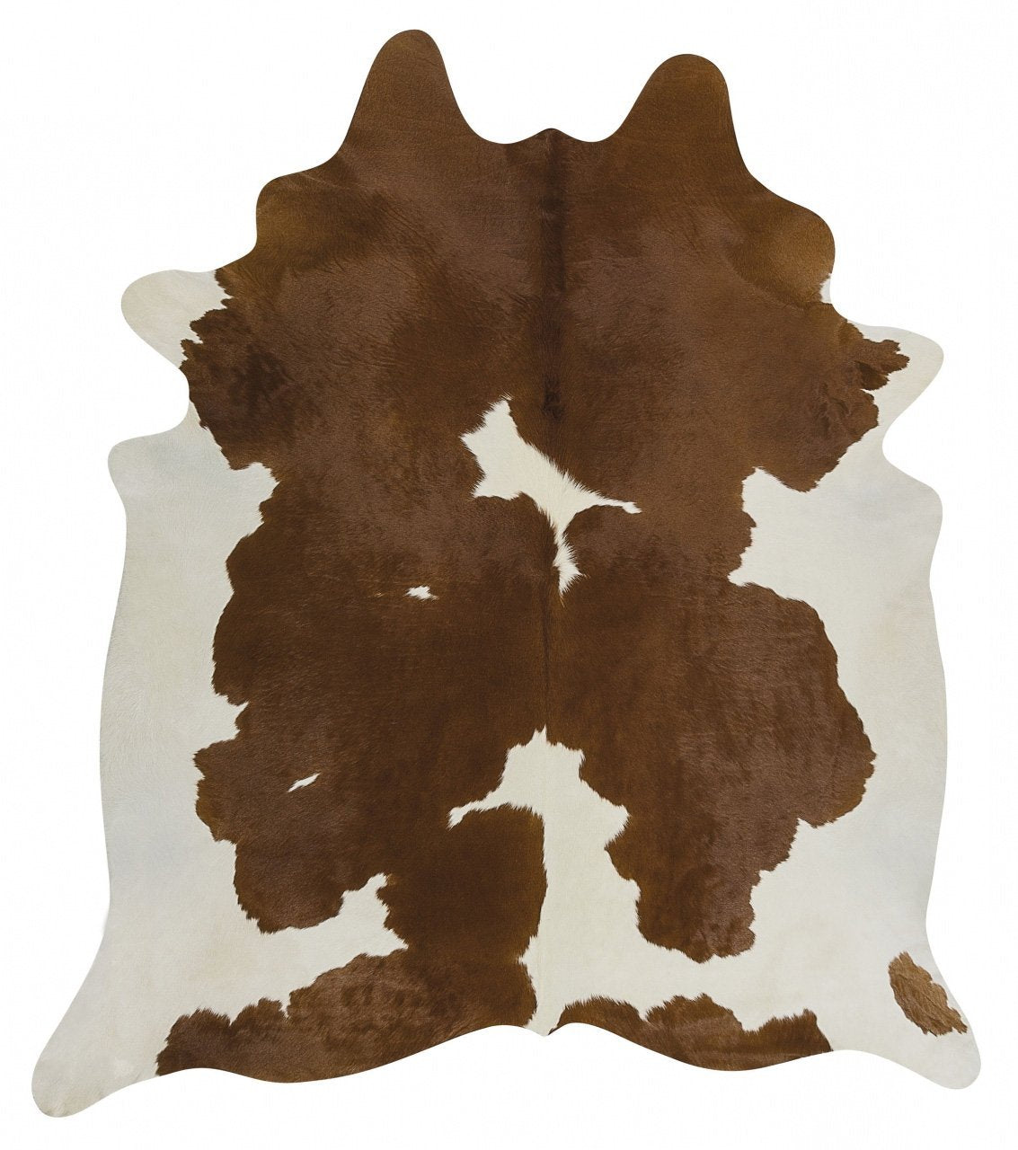 Exquisite Natural Cow Hide Brown White Rug Culture
