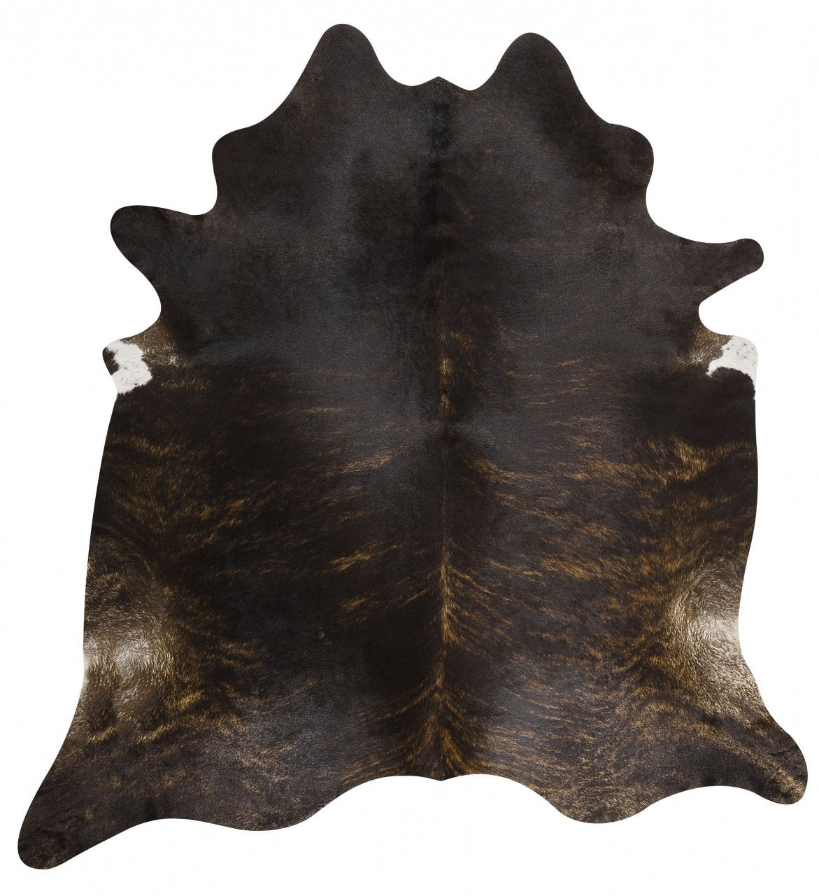 Exquisite Natural Cow Hide Dark Brindle Rug Culture