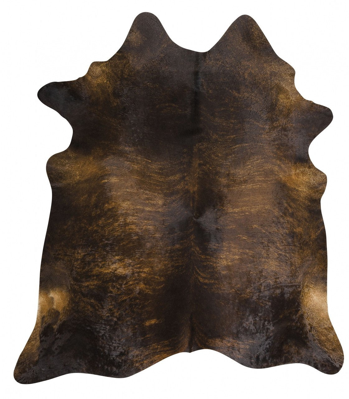 Exquisite Natural Cow Hide Dark Brindle Rug Culture