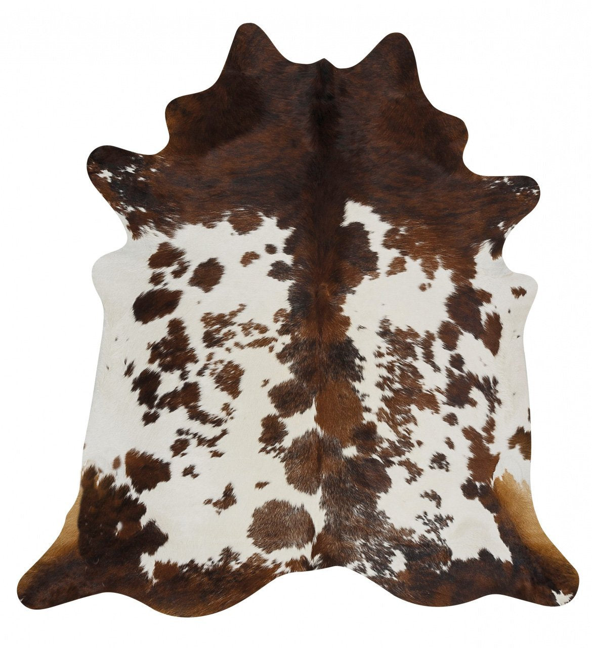 Exquisite Natural Cow Hide Black Tricolor Rug Culture
