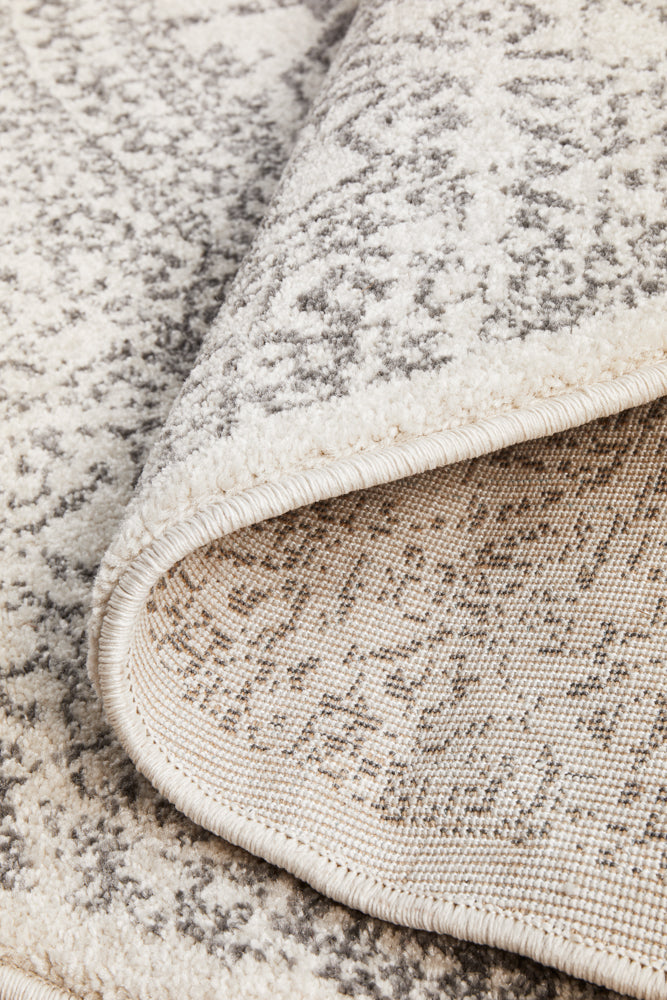 Chrome Addison Silver Round Rug RUG CULTURE