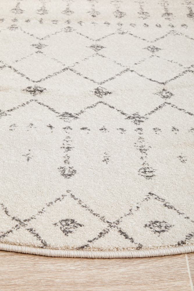 Chrome Elsa Silver Round Rug RUG CULTURE