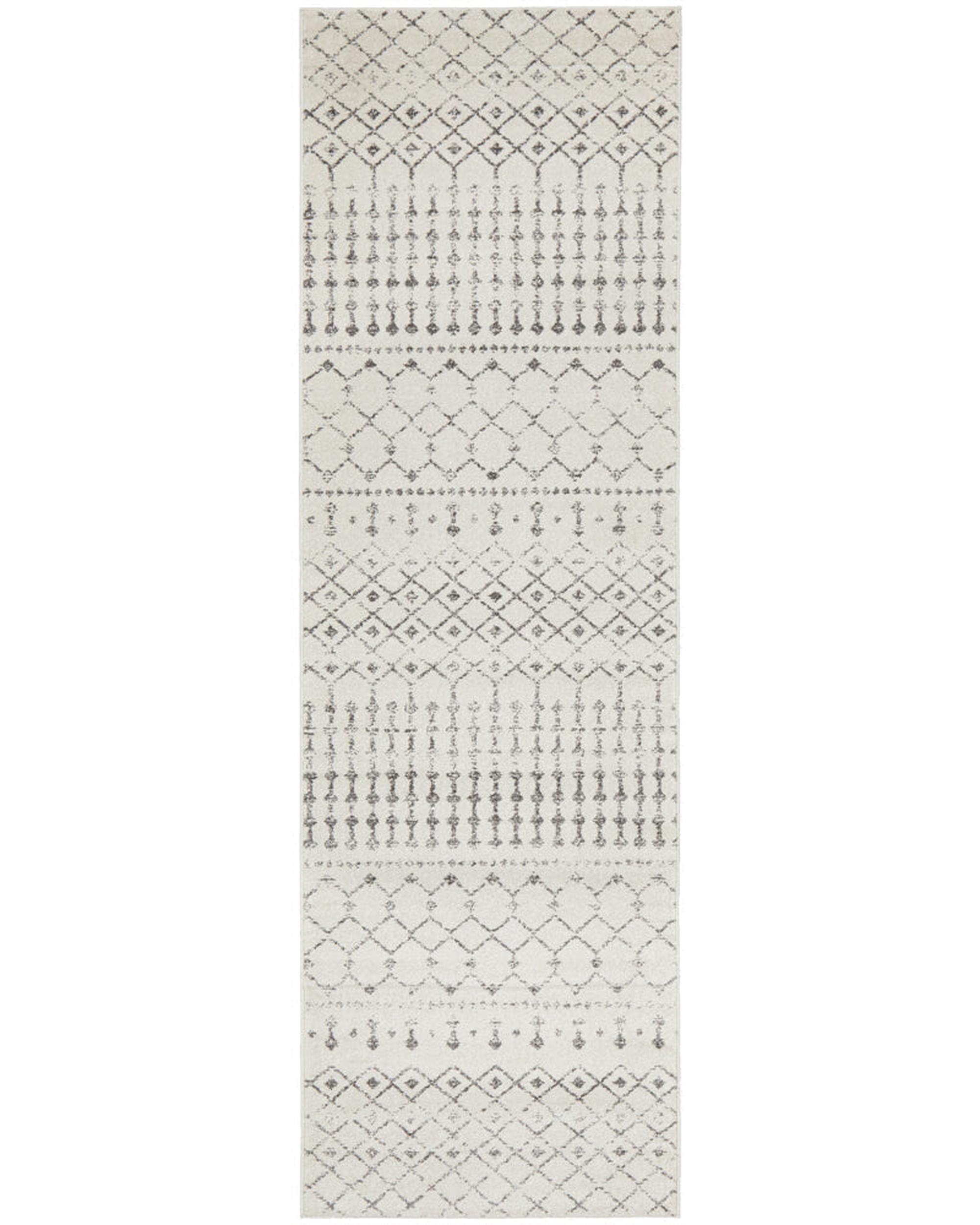 Chrome Elsa Silver Runner Rug RUG CULTURE