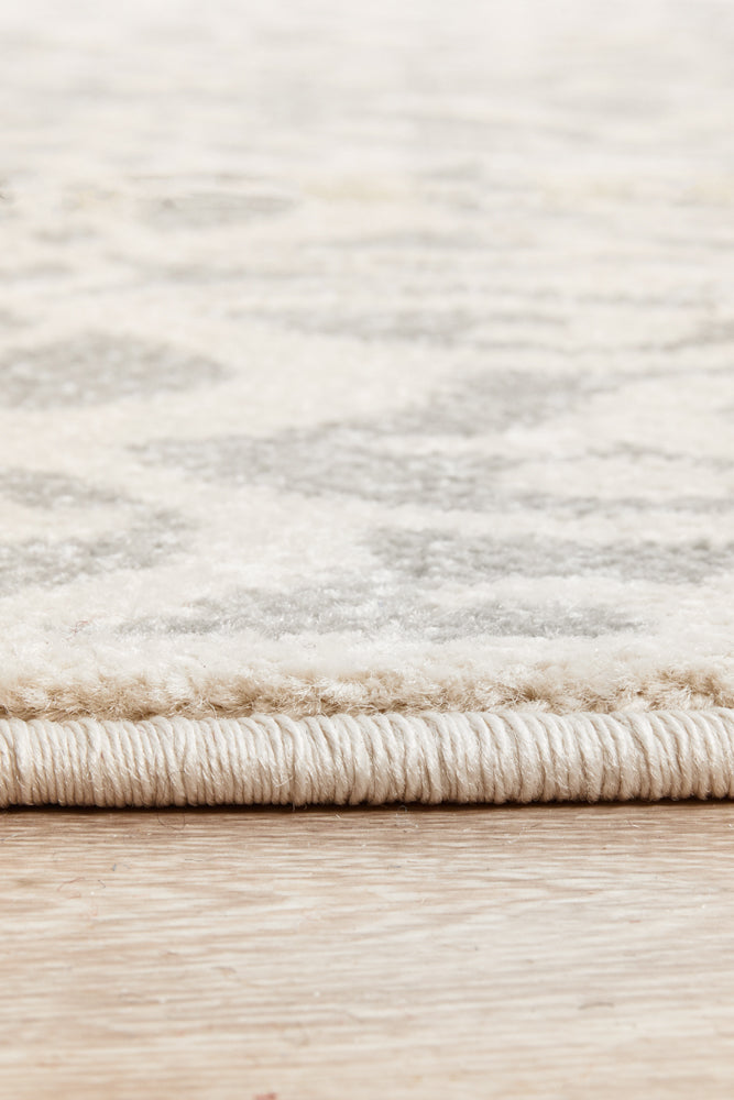 Chrome Lydia Silver Round Rug RUG CULTURE