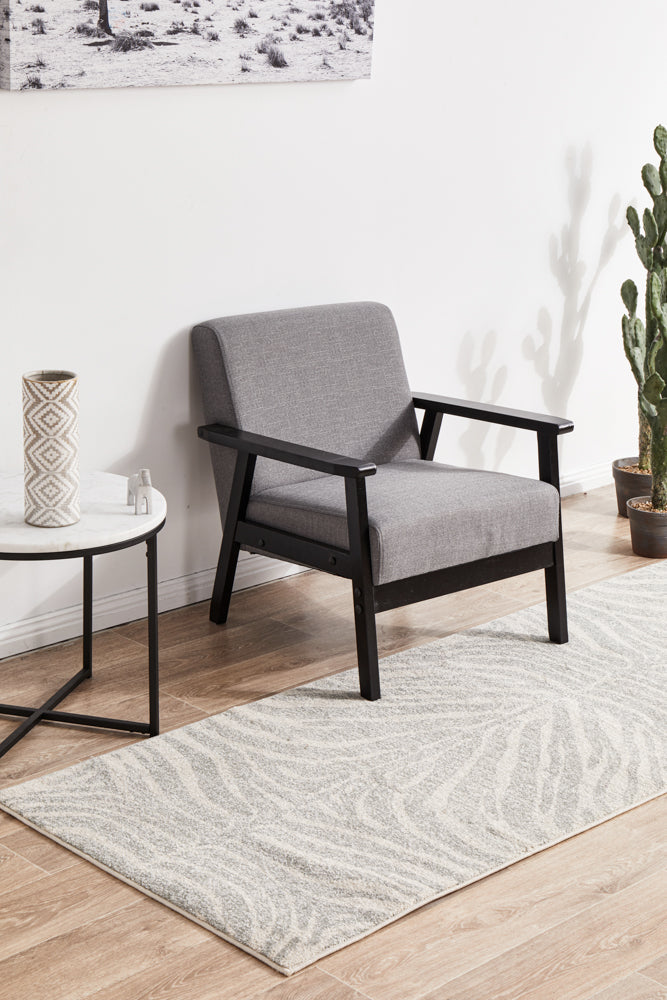 Chrome Savannah Silver Runner Rug RUG CULTURE