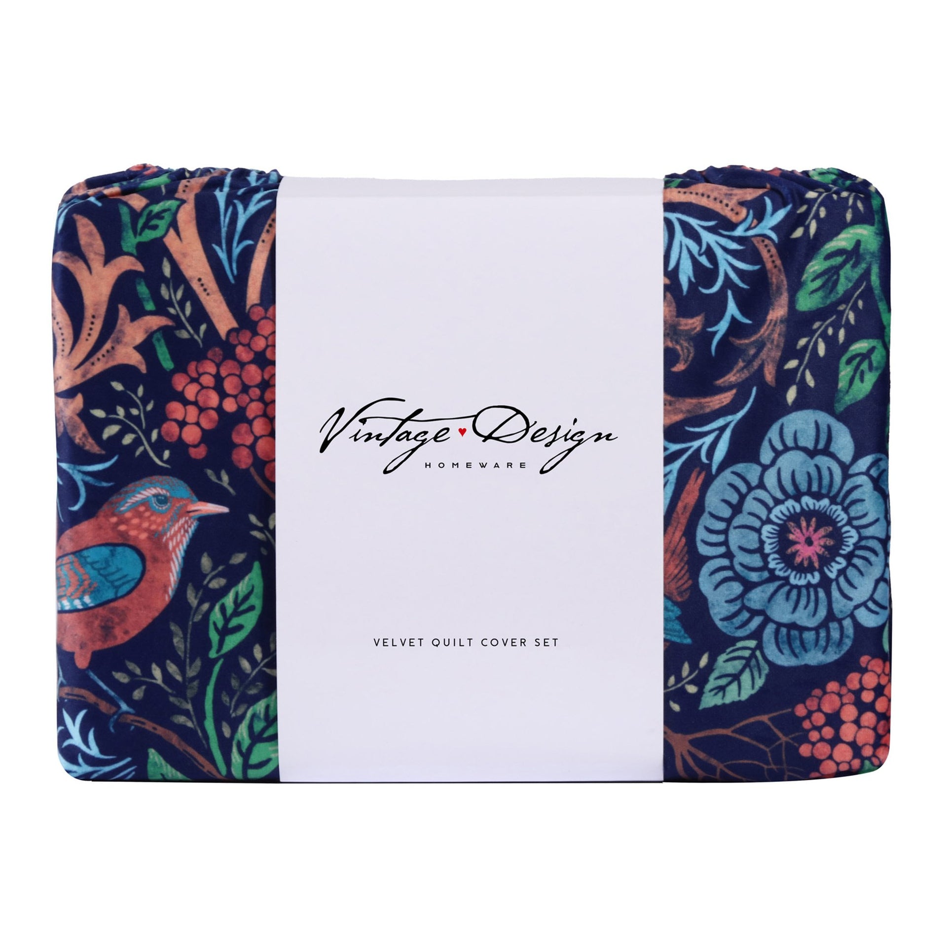 Vintage Design Canterbury Velvet Quilt Cover Set Vintage Design