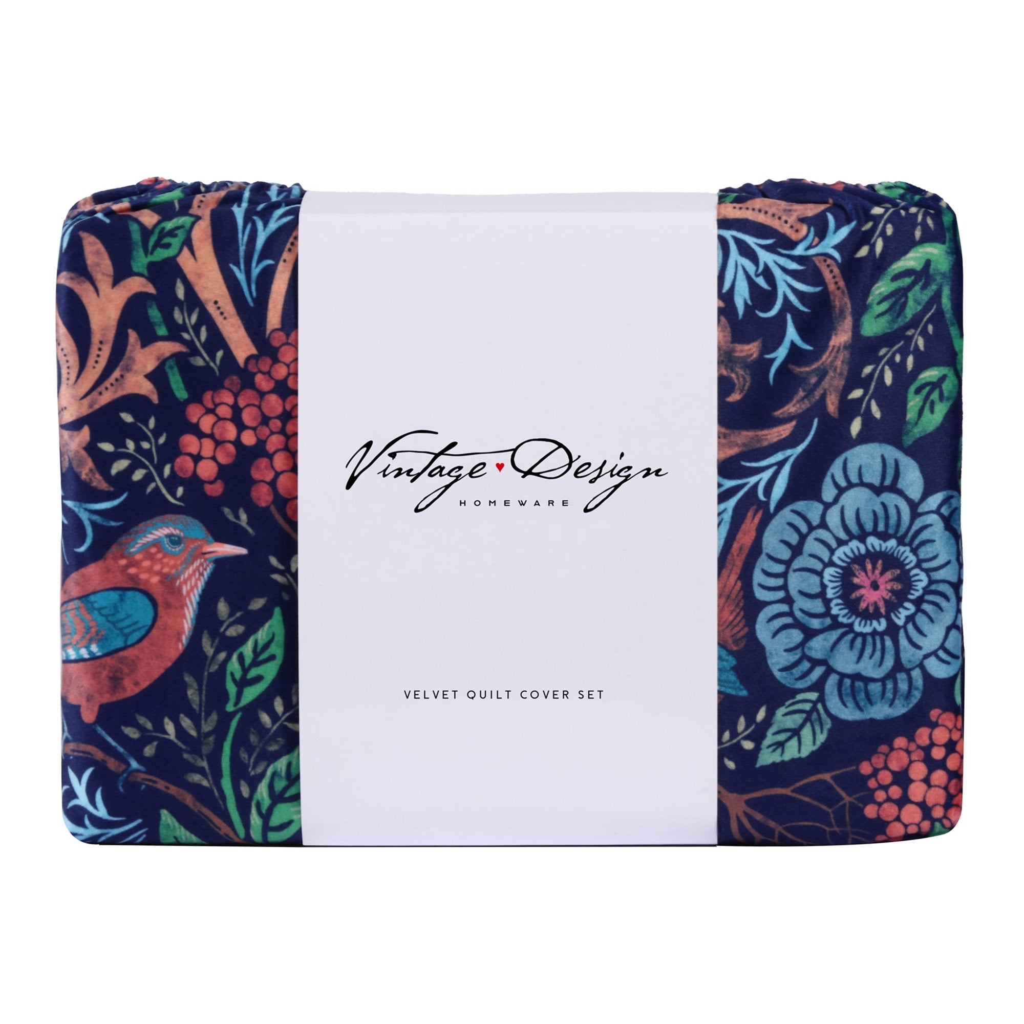 Vintage Design Canterbury Velvet Quilt Cover Set Vintage Design