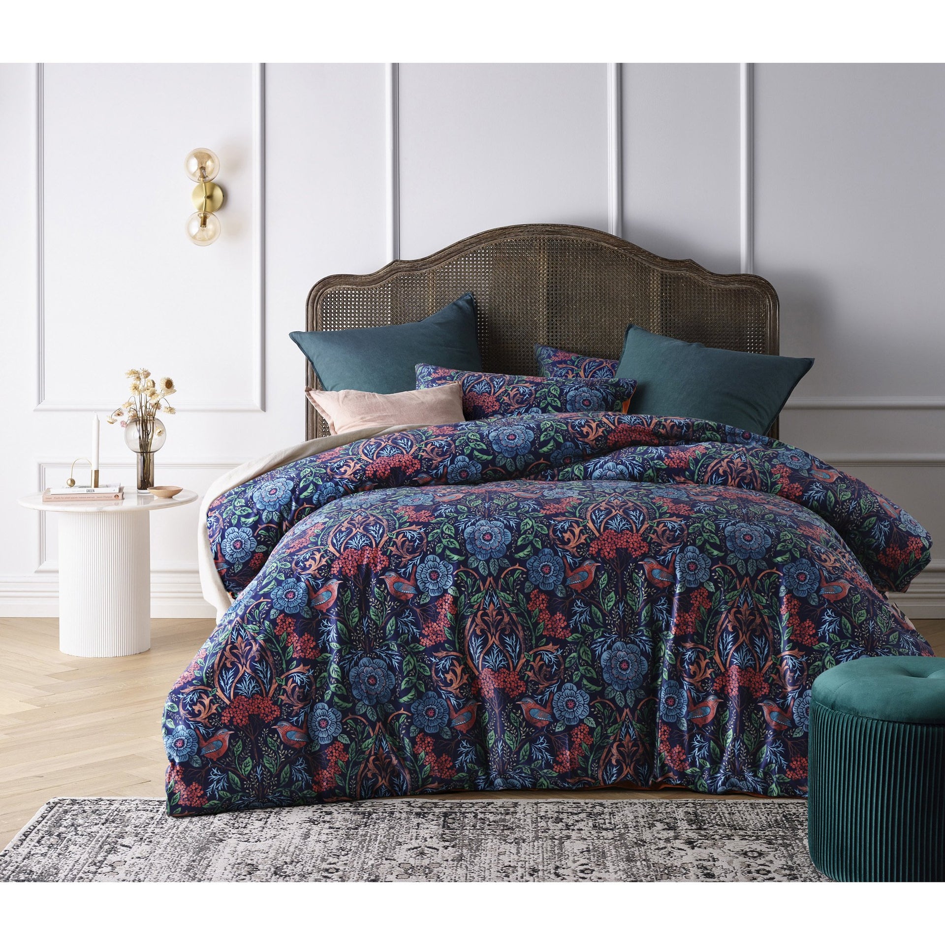 Vintage Design Canterbury Velvet Quilt Cover Set Vintage Design