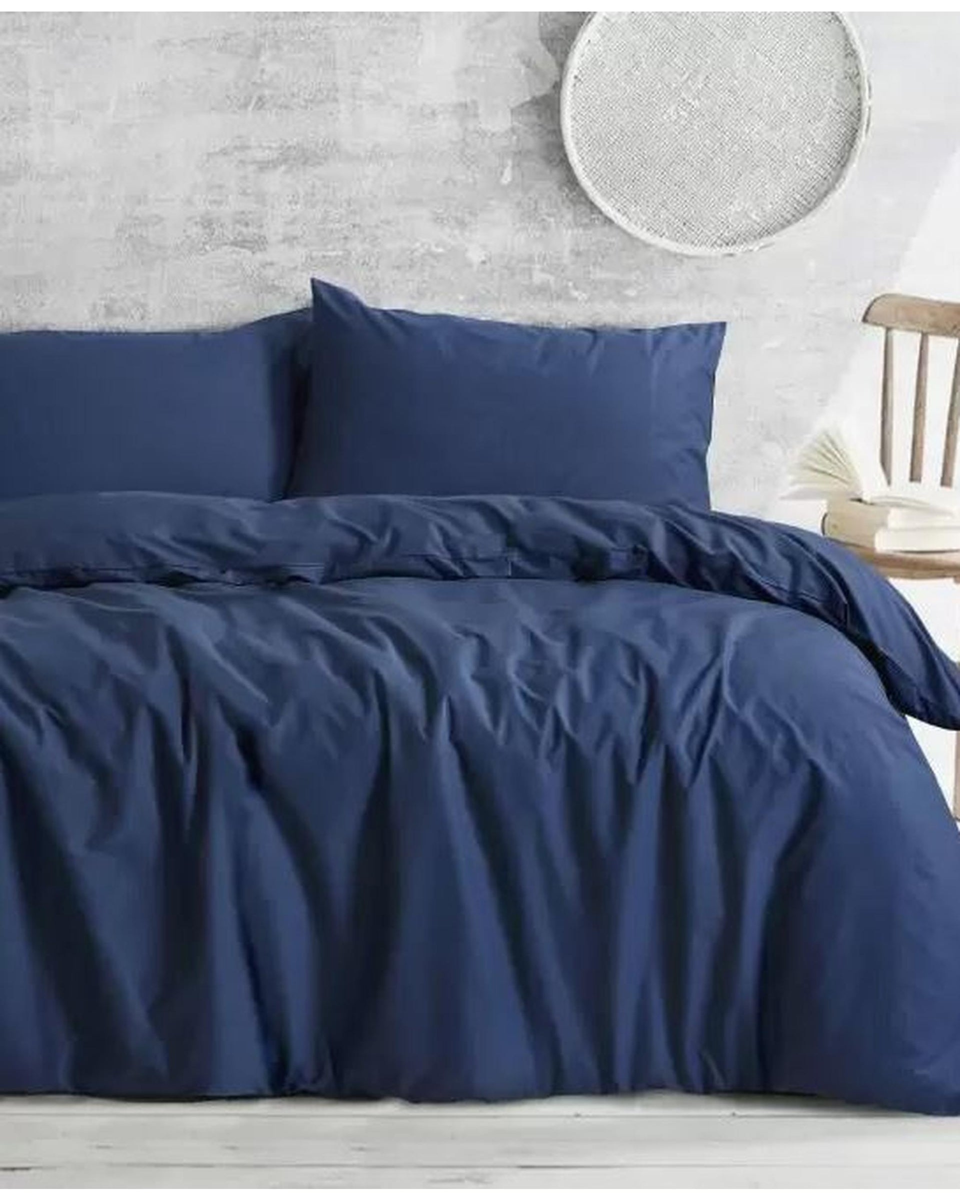 Amsons Deep Blue Quilt Cover Set Amsons