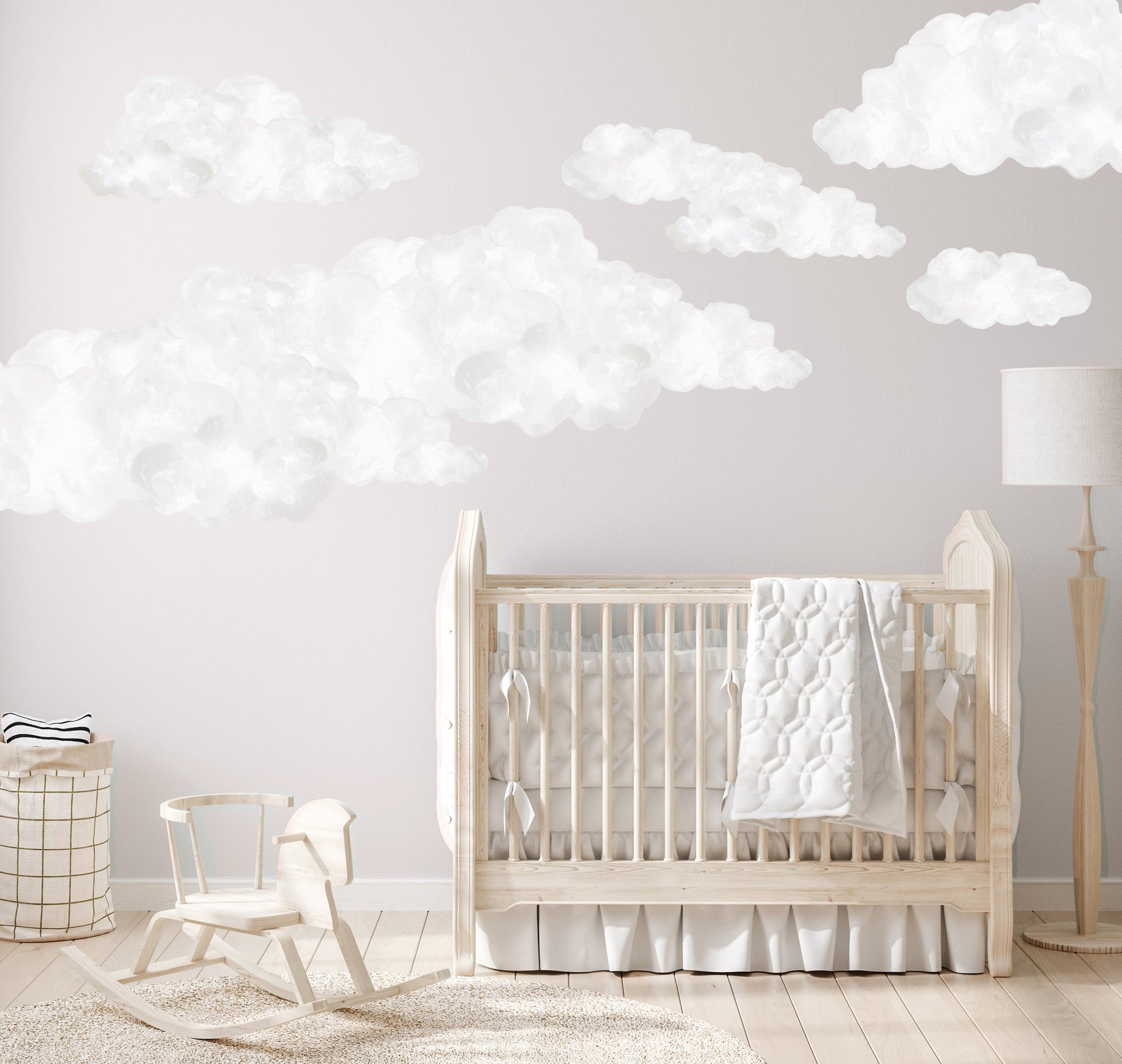 Dreamy Clouds Polka Art Prints