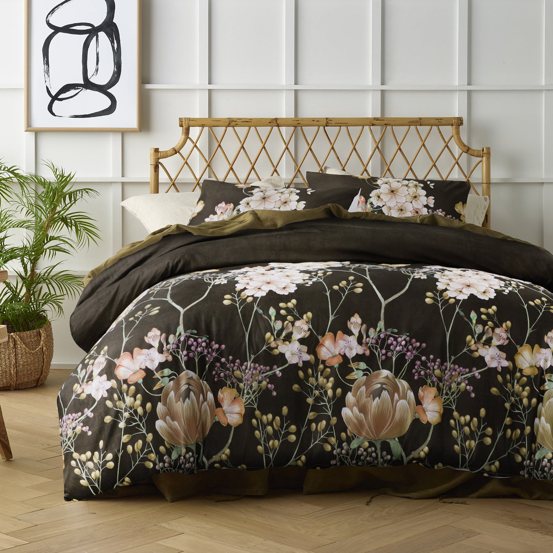 The Big Sleep Elisa Coffee Printed Microfibre 3pc Comforter Set The Big Sleep