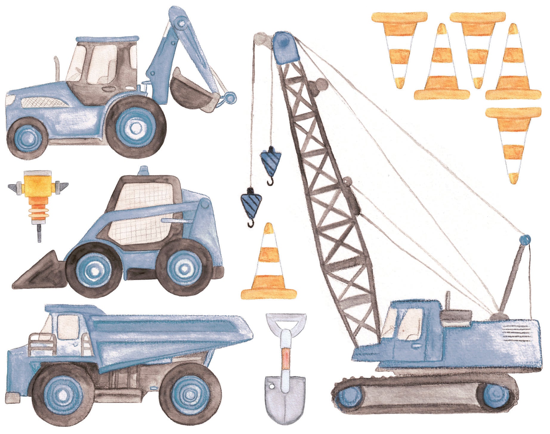 Construction Set Polka Art Prints