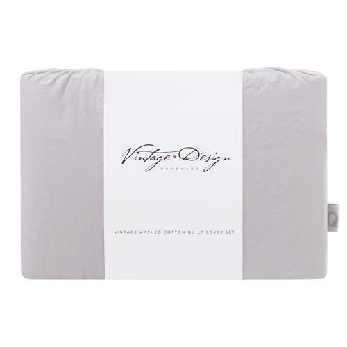 Vintage Design Cream Gypsy 180TC Cotton Quilt Cover Set Vintage Design