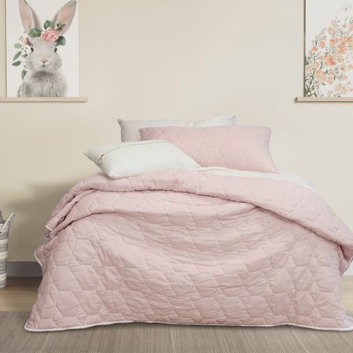 Jelly Bean BOLSTON Coverlet Set - PINK & PALE BLUE Jelly Bean Kids