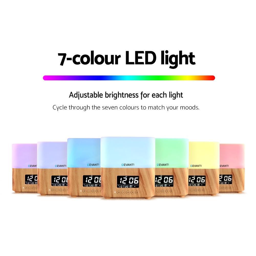 Aroma Diffuser Aromatherapy Humidifier Essential Oil Clock Devanti