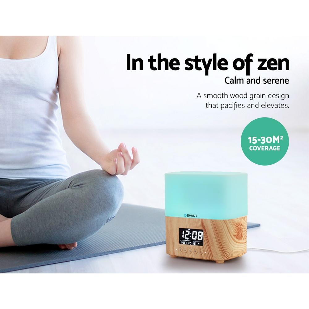 Aroma Diffuser Aromatherapy Humidifier Essential Oil Clock Devanti
