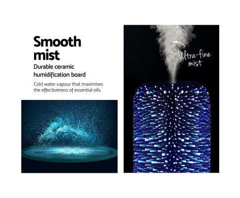 Aromatherapy Diffuser Aroma Humidifier Ultrasonic 3D Light Essential Oil Devanti