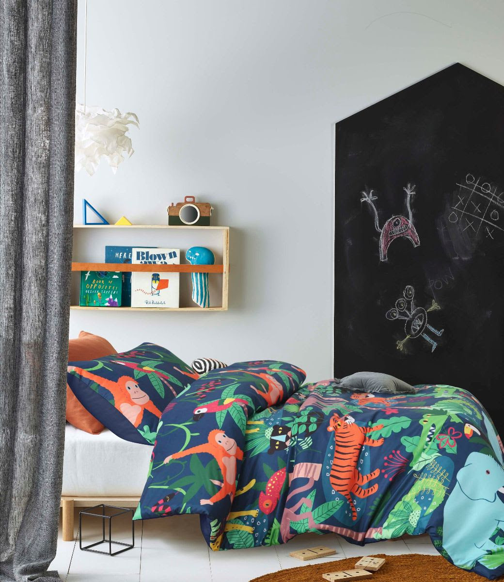 Happy Kids Rainforest Glow in the Dark Quilt Cover Set Happy Kids Bedding