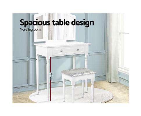 Dressing Table Stool Mirror Drawer Makeup Jewellery Cabinet Organizer Artiss