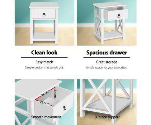 Bedside Tables- Twin Pack Artiss