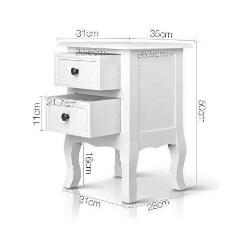 Classic French Provincial Bedside Table Artiss