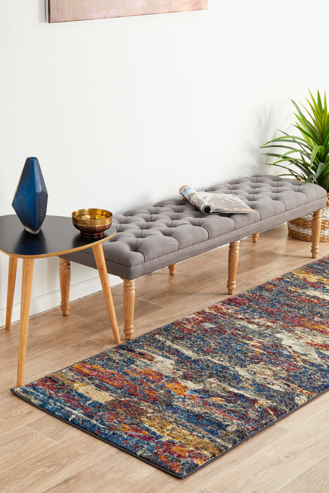 Dreamscape Splash Modern Midnight Runner Rug Rug Culture