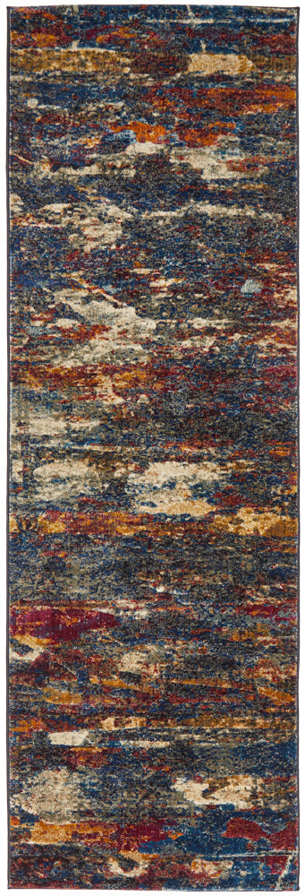 Dreamscape Splash Modern Midnight Runner Rug Rug Culture