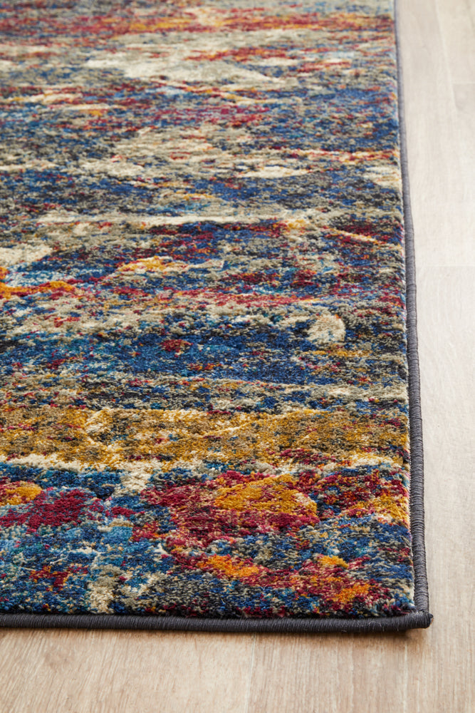 Dreamscape Splash Modern Midnight Runner Rug Rug Culture