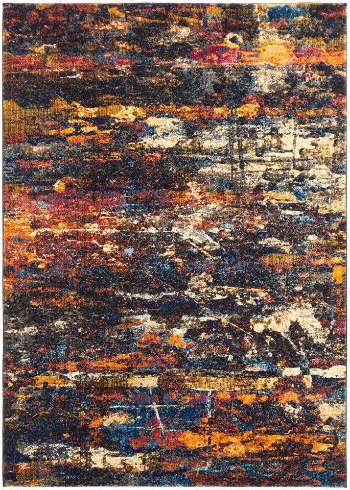 Dreamscape Splash Modern Midnight Rug Rug Culture
