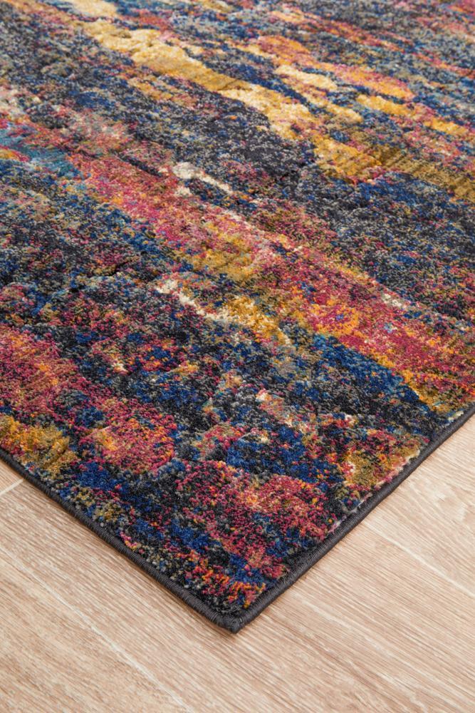 Dreamscape Splash Modern Midnight Rug Rug Culture
