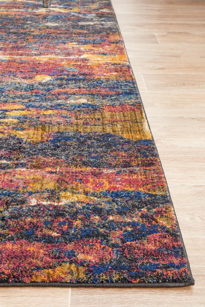 Dreamscape Splash Modern Midnight Rug Rug Culture