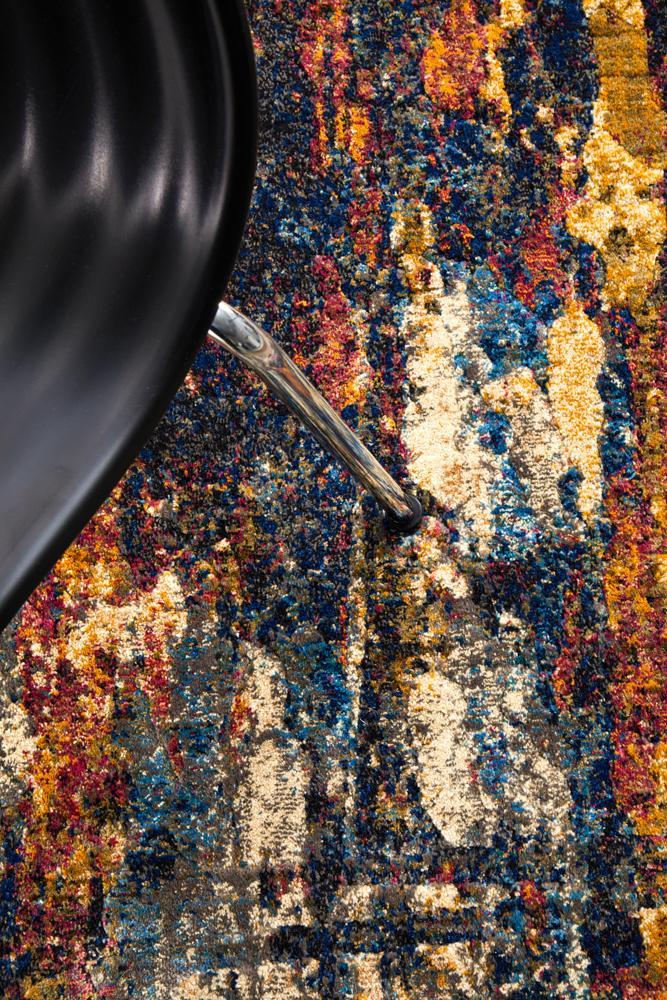 Dreamscape Splash Modern Midnight Rug Rug Culture