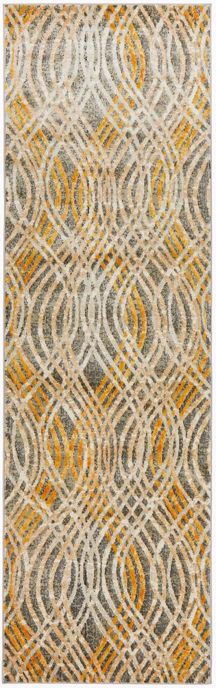 Dreamscape Flurry Modern Charcoal Runner Rug Rug Culture