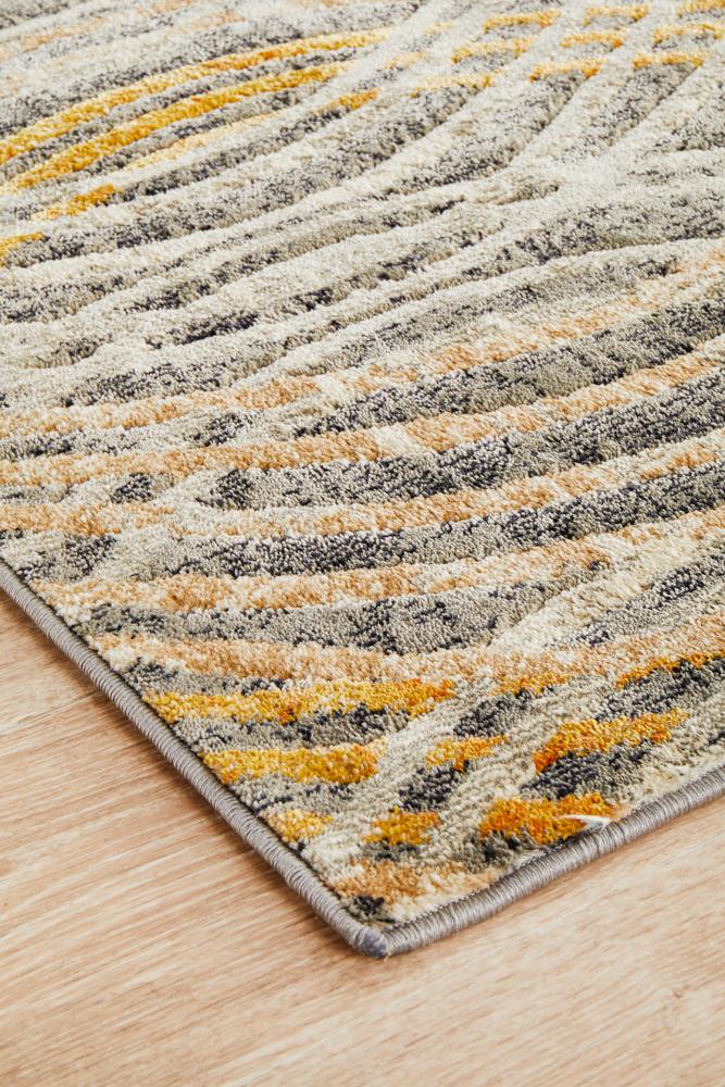 Dreamscape Flurry Modern Charcoal Runner Rug Rug Culture