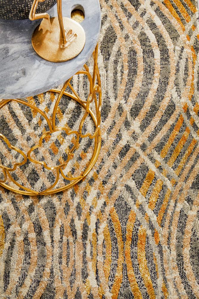 Dreamscape Flurry Modern Charcoal Runner Rug Rug Culture