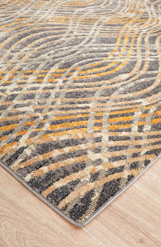 Dreamscape Flurry Modern Charcoal Rug Rug Culture