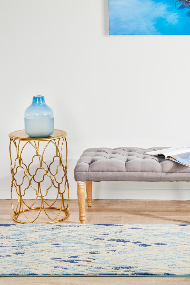 Dreamscape Ropes Modern Blue Runner Rug Rug Culture